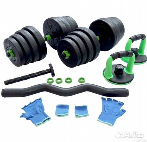 Гантели + штанга + гиря 30 кг