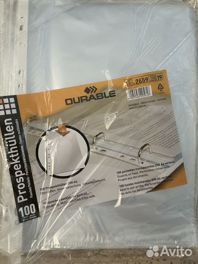 Новые файлы Durable A4 100 шт