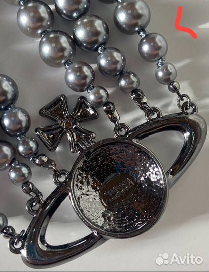 Колье черный жемчуг Vivienne новое