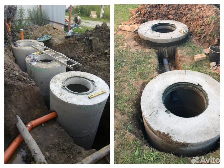 Переливной септик на 5 человек без откачки