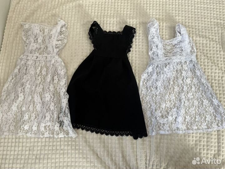 Белый школьный фартук