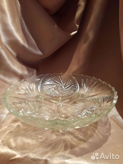 Стеклянная фруктовница (сухарница), СССР