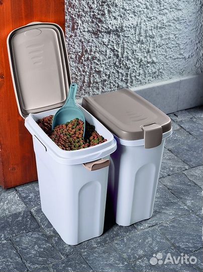 Stefanplast контейнер для корма, прозрачный с бело