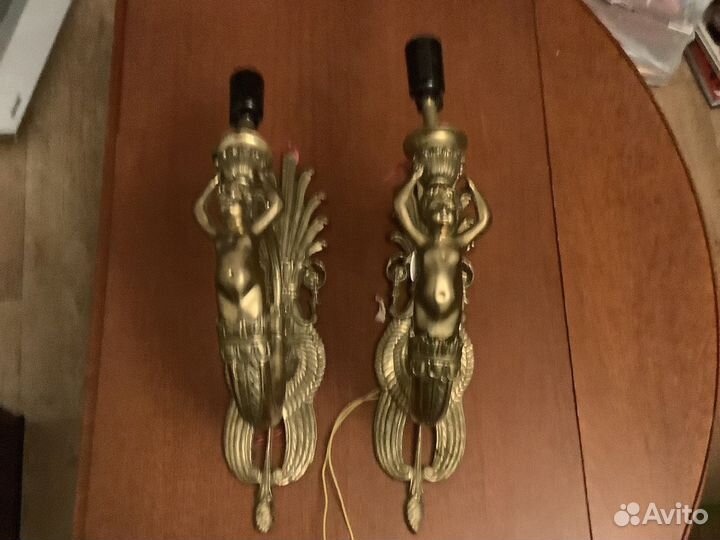 Настенный светильник бра бронза на реставрацию