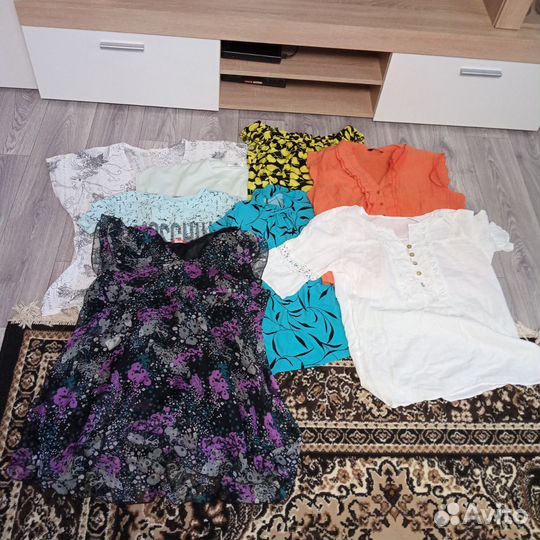 Женские вещи пакетом, блузки майки 50-54