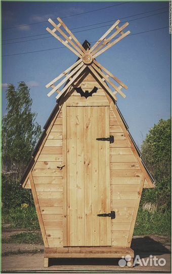 Дачный туалет с декором сах 157