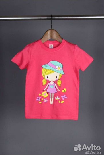 Футболка детская для девочки 1-3 лет