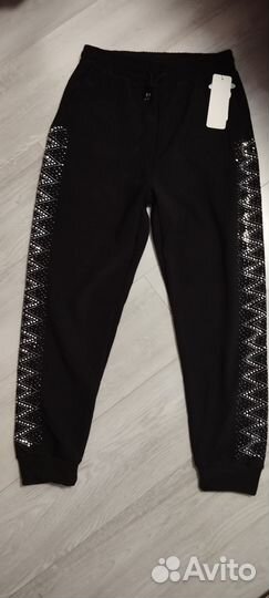 Новые штаны стрейч со стразами 8XL