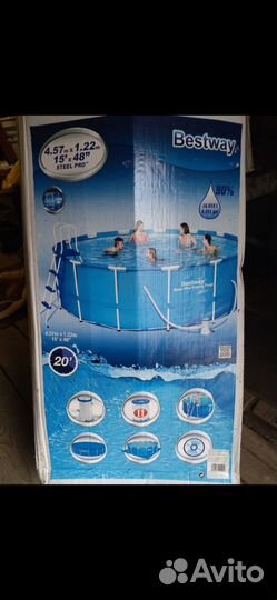 Продаю бассейн каркасный bestway 457х122 бу