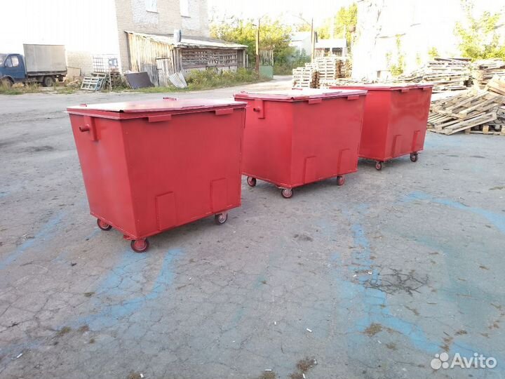 Бак для вывоза бытового мусора 1.1м3 Арт 486