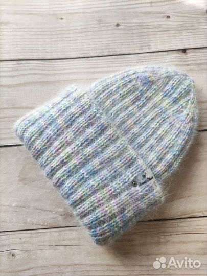 Шапка из пуха норки вязаная