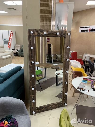 Зеркало гримерное лофт