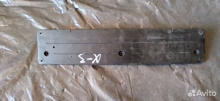 Накладка переднего бампера под номер Bmw X3