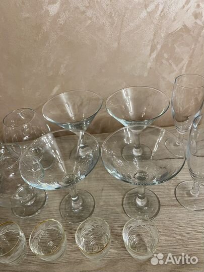 Фужеры, рюмки и др