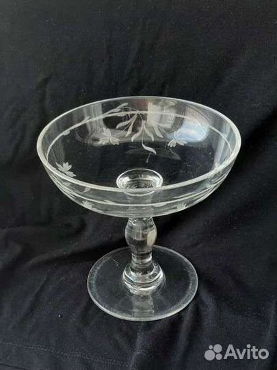 Конфетница на ножке стекло СССР