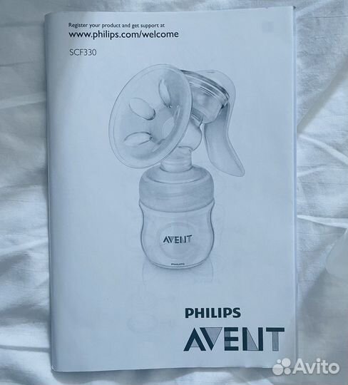 Молокоотсос avent ручной и две бутылочки