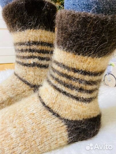 Носки Теплые Мужские из козьего пуха и шерсти овцы