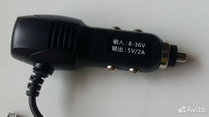 Зарядка в Авто - microusb 3 метра, 2А + USB выход