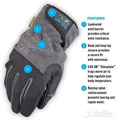 Перчатки mechanix winter wind resistance XXL