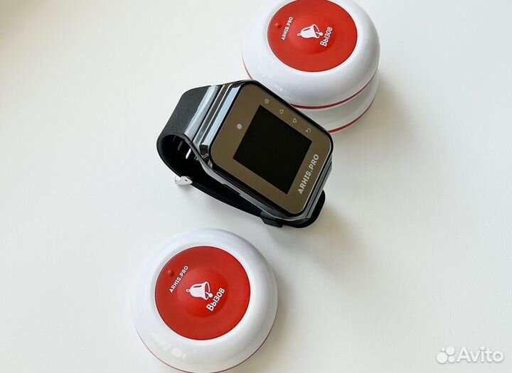 Кнопка вызова персонала, официанта и пейджер часы