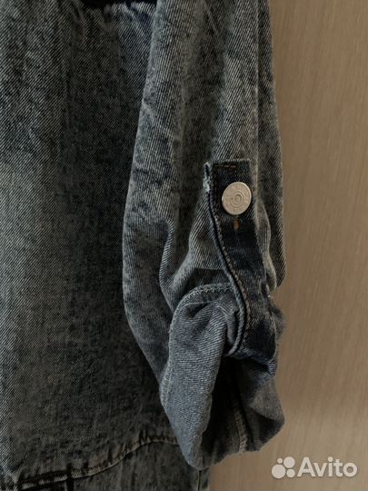 Джинсовое платье- рубашка