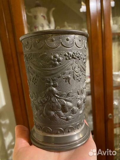 Оловянная кружка. Италия. Винтаж