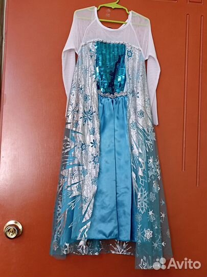 Платье холодное сердце Эльза рост 130 на 7-8 лет
