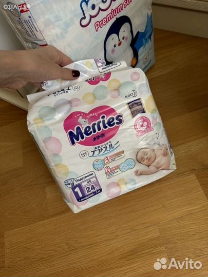 Подгузники 0-6кг joonies, merries, huggies