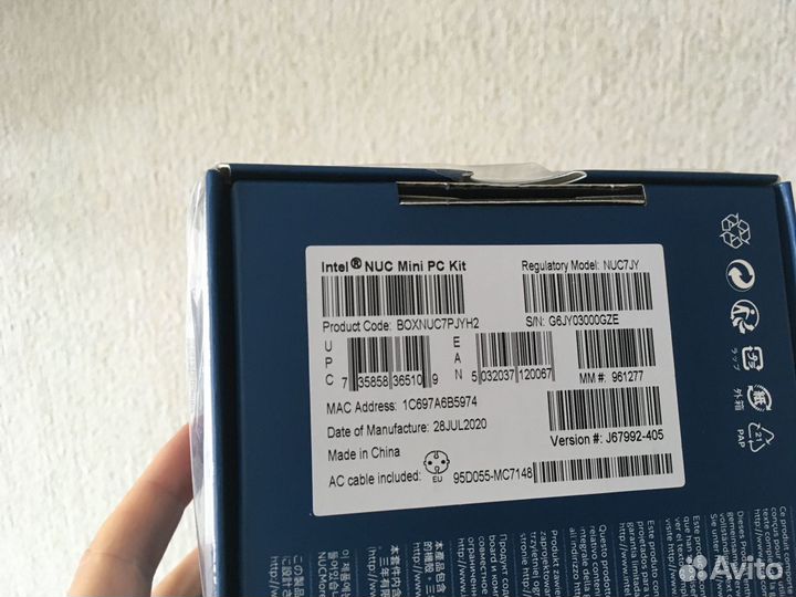 Компьютер NUC7pjyh