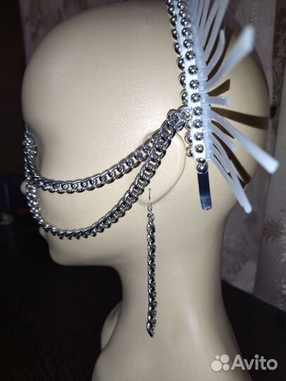 Ободок-корона, комплект в стиле Техно Индастриал