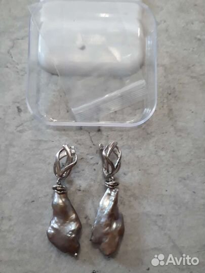 Серьги серебро