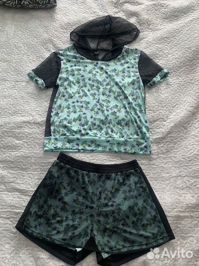 Летний женский костюм с шортами размер 46-48