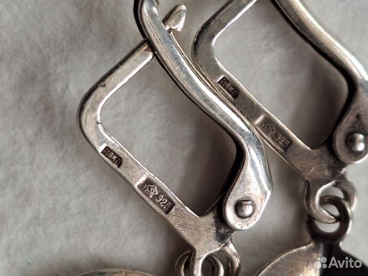 Серебряные серьги СССР