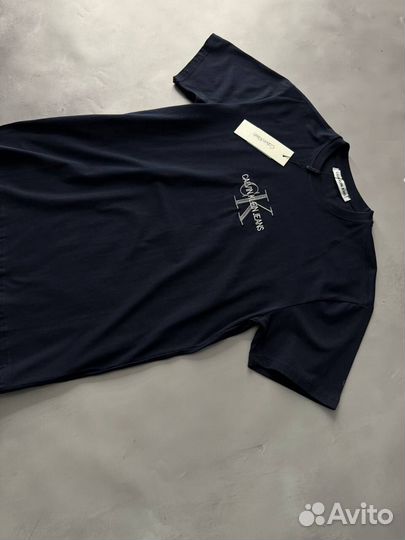 Футболка Calvin Klein Jeans синяя люкс