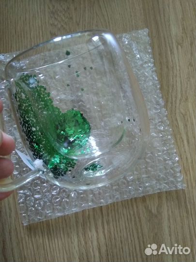 Чашка стеклянная, 300 мл. Новая