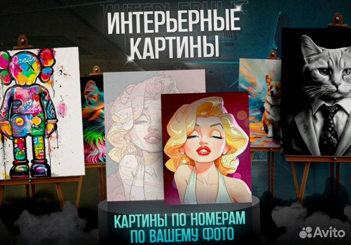 Портрет по фото на холсте/Картины по номерам