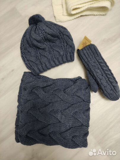 Комплекты (шапка, снуд, варежки)