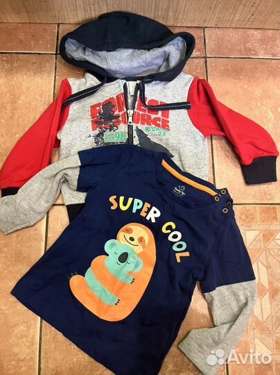 Вещи пакетом на мальчика 80 86 92