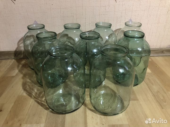 Бутыли, банки стеклянные