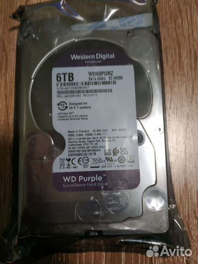 Жесткий диск wd60purz 6tb