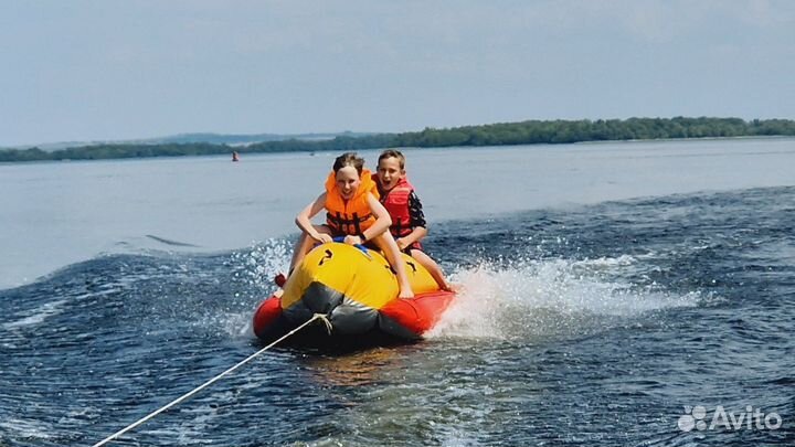 Надувной водный банан 3 местный пвх