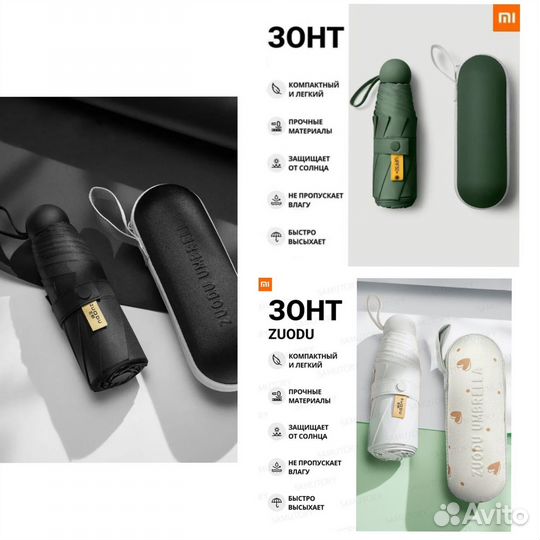 Зонт Xiaomi Zuodu Capsule Umbrella*