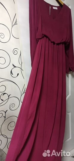 Платье вечернее макси 44 вишня