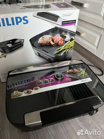 Гриль Philips HD 6360/20, серый/черный