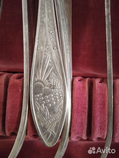 Набор ложек и ножей, 50 лет Октября - 18 предметов