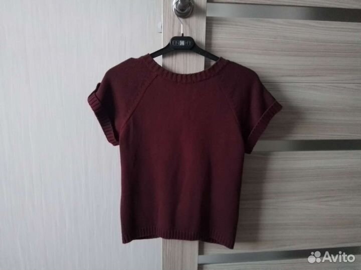 Жилетка для девочки бордовая 7-11 лет