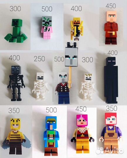 Lego minecraft животные, минифигурки, аксессуары