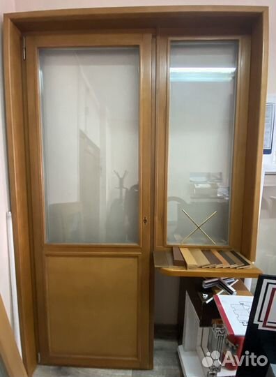 Балконный блок, дерево, новый