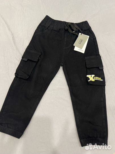 Джинсы на резинке с карманами детские