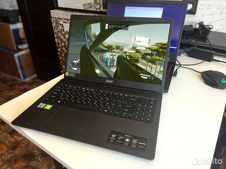 Красивый с подсветкой,тонкие рамки Core i5 8гб игр